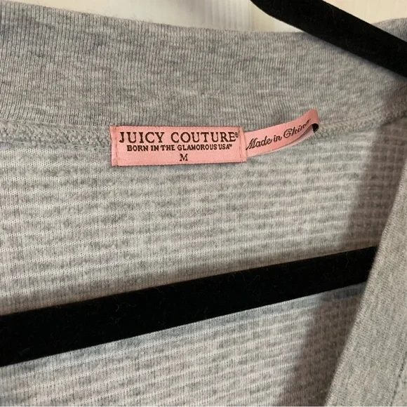 Juicy Couture Long Sleeve Fleece Cotton Sleep Shirt, size M - Picture 2 of 8